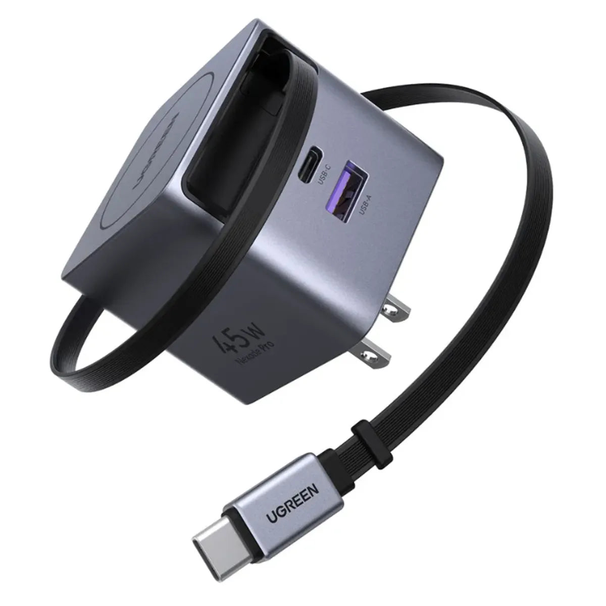 UGREEN X614 65821 Cargador USB-C GaN Retractil 45W