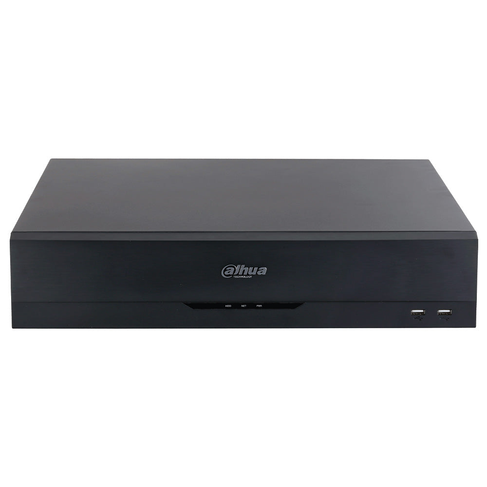 Grabador de video en red NVR negro para sistemas de videovigilancia y seguridad electrónica