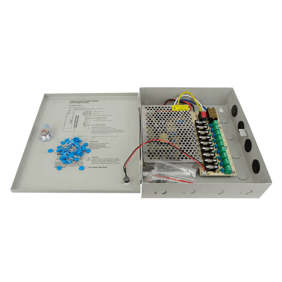ZKTECO ZK-10A-9CH Fuente de Alimentación Centralizada 9 Canales 12V 10A