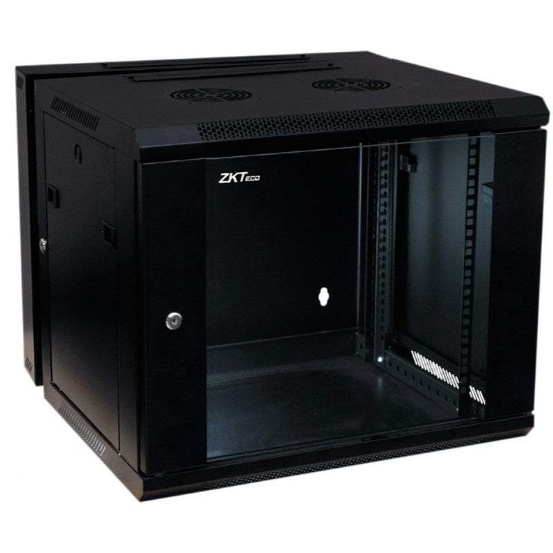ZKTECO ZK-R9U-6509-DR Gabinete de Pared 9U Puerta de Vidrio
