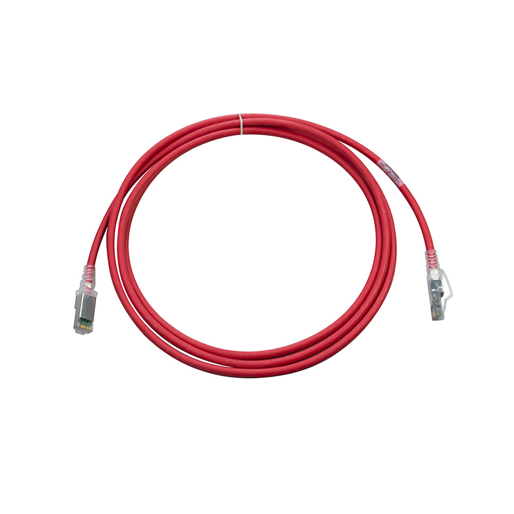 SIEMON ZM6A-S07-03B Cable de conexión S-FTP RJ-45, 4 pares Cat. 6A, LSOH Z-MAX, 2,1 m, rojo. (Paquete de 100)