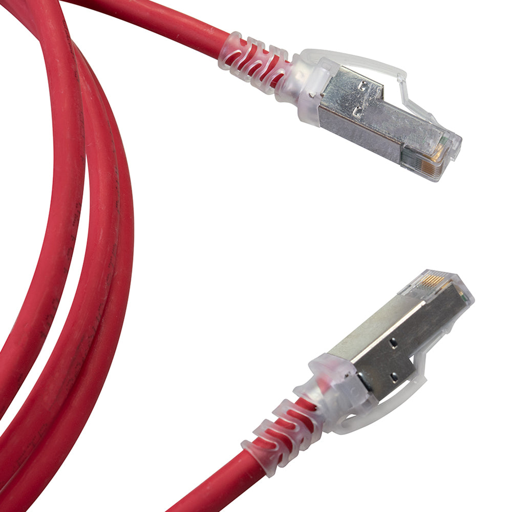 SIEMON ZM6A-S07-03B Cable de conexión S-FTP RJ-45, 4 pares Cat. 6A, LSOH Z-MAX, 2,1 m, rojo. (Paquete de 100)
