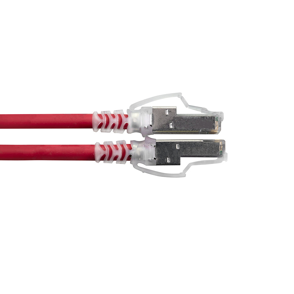 SIEMON ZM6A-S07-03B Cable de conexión S-FTP RJ-45, 4 pares Cat. 6A, LSOH Z-MAX, 2,1 m, rojo. (Paquete de 100)