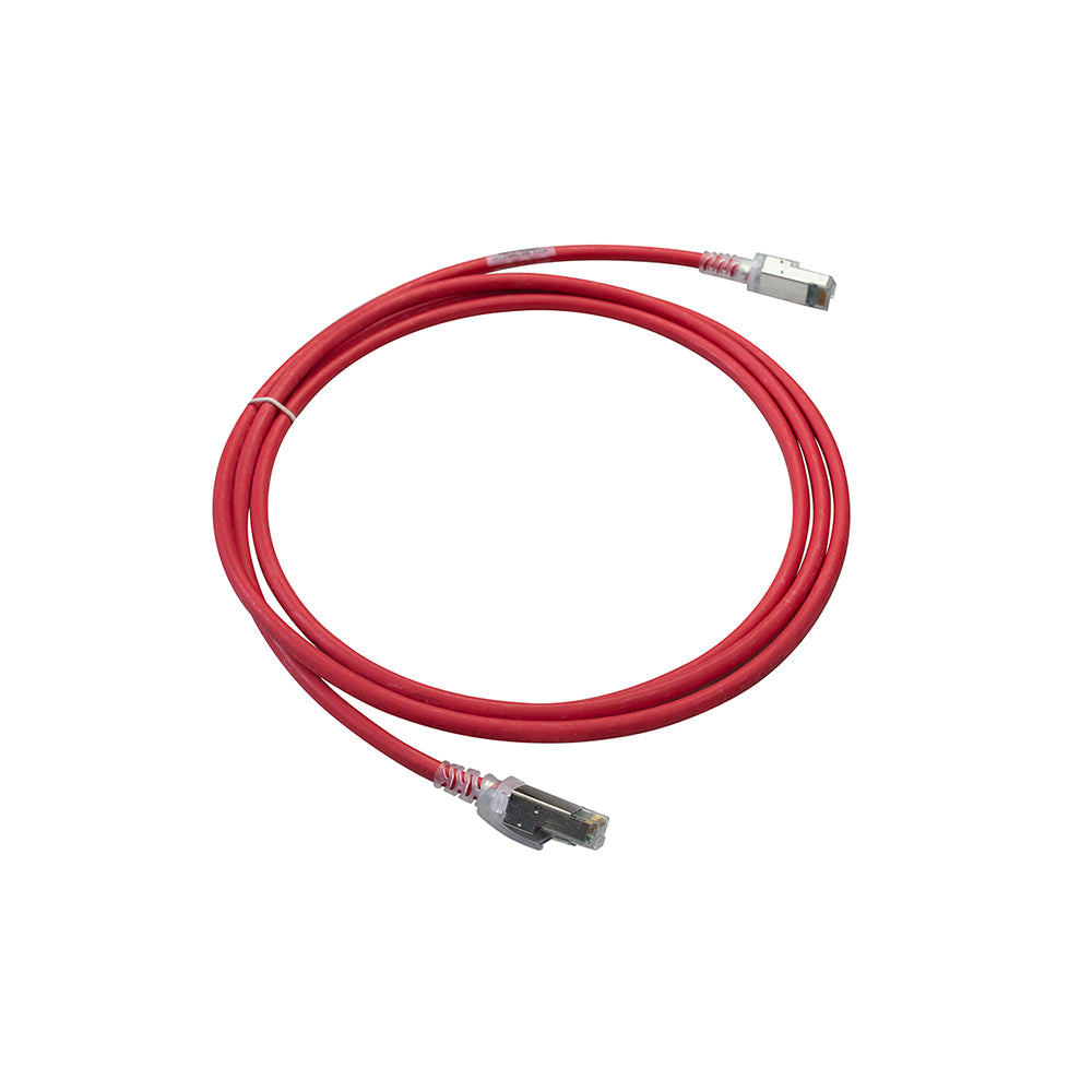 SIEMON ZM6A-S07-03B Cable de conexión S-FTP RJ-45, 4 pares Cat. 6A, LSOH Z-MAX, 2,1 m, rojo. (Paquete de 100)