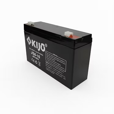 KIJO JS6-10AH Batería 6V-10AH Seca AGM para UPS y Paneles Solares 15x5x9.5cm