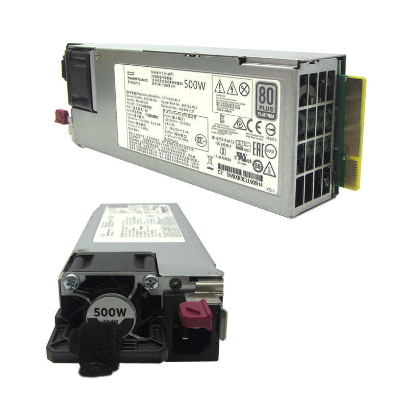 HPE 865408-B21 Fuente de Alimentación 500W 100V-240VAC 80 Plus Platinum Hot-Plug