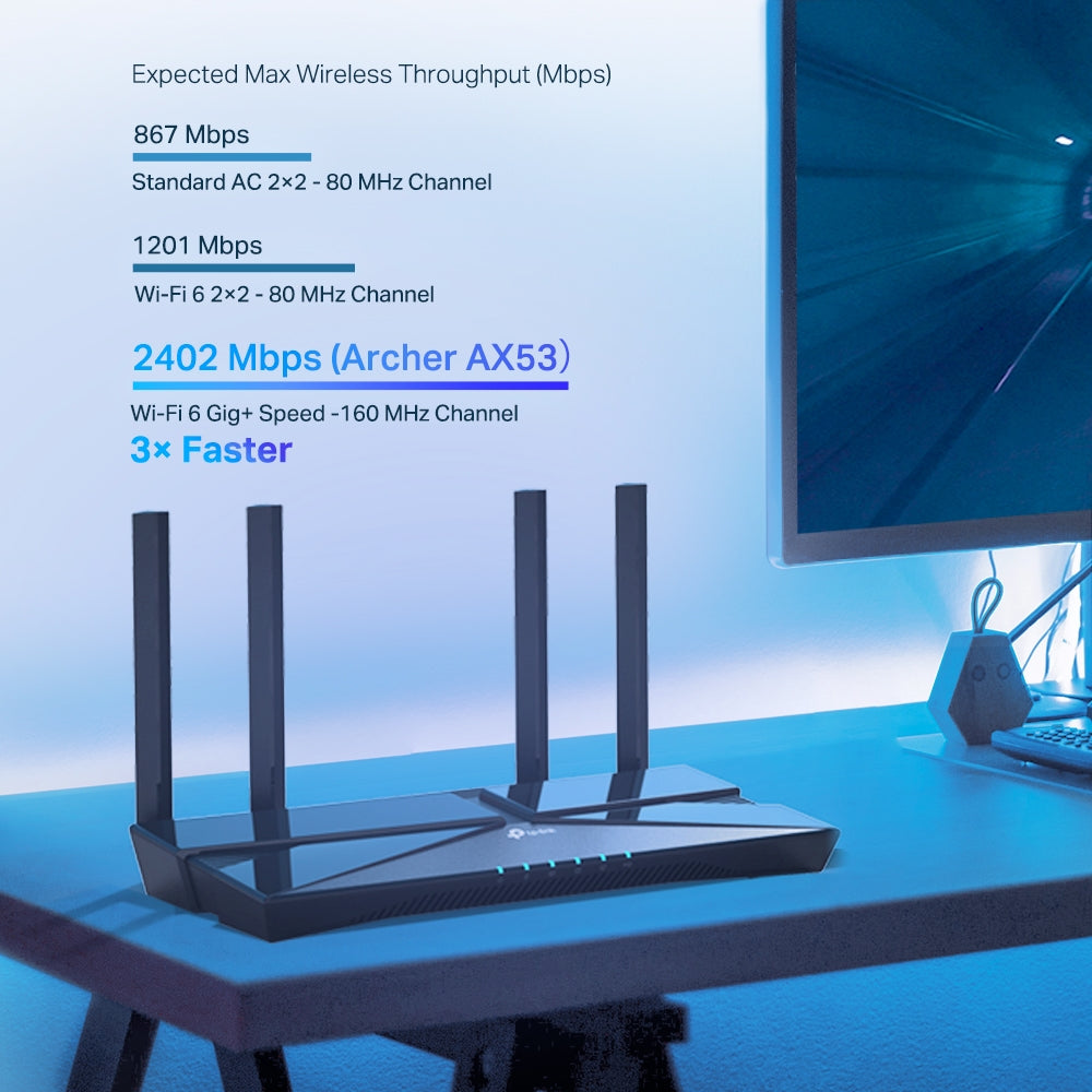 TP-LINK ARCHER AX53 Router WiFi6 AX3000 Doble Banda