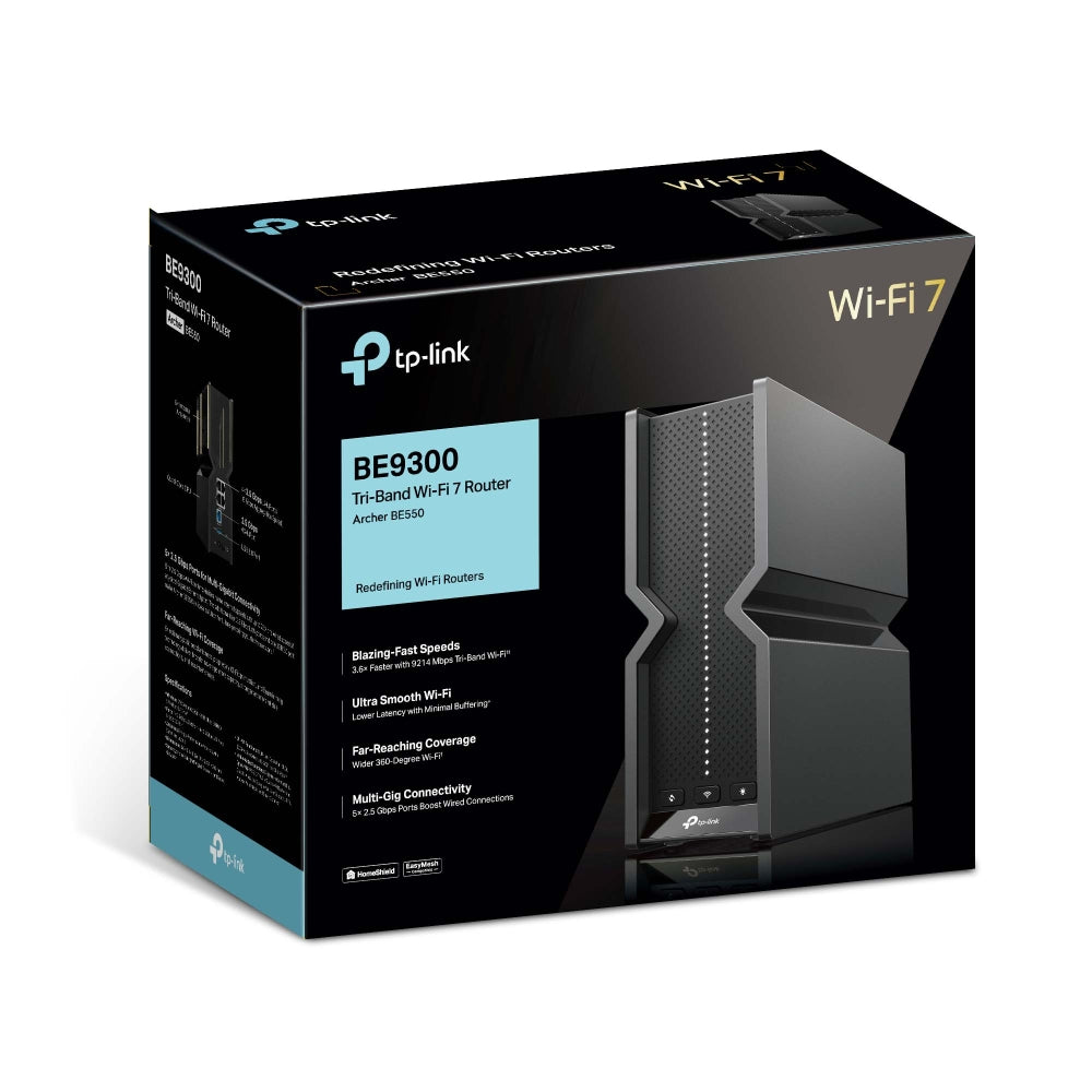 TP-LINK ARCHER BE550 Router WiFi7 BE9300 Triple Banda