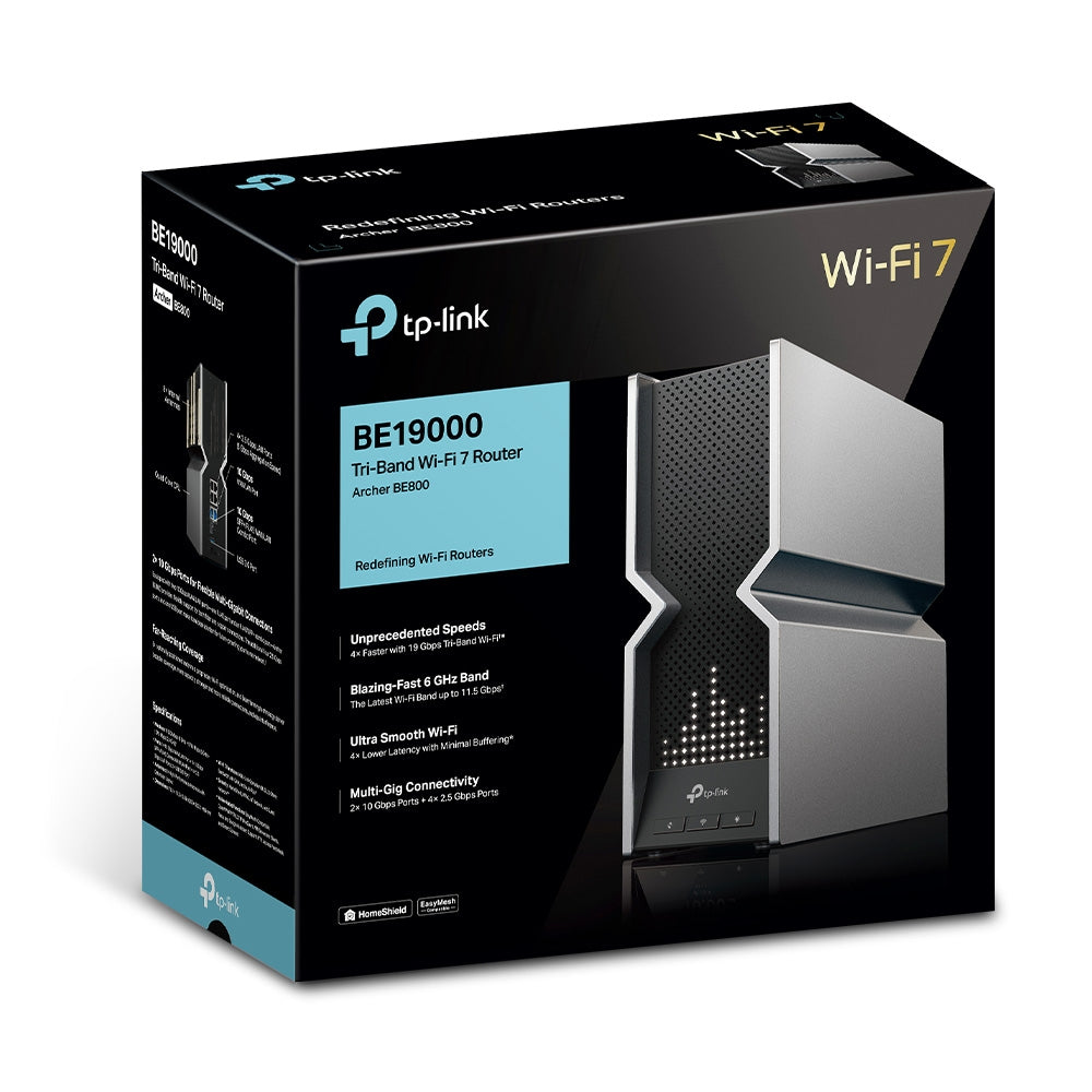 TP-LINK ARCHER BE800 Router WiFi7 BE19000 Triple Banda