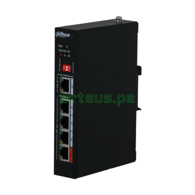 DAHUA DH-PFT1500 - Extensor de señal PoE de 5 puertos. 4 puertos Ethernet PoE de 100Mbps + 1 puerto Ethernet PoE de 1000Mbps - ARTEUS