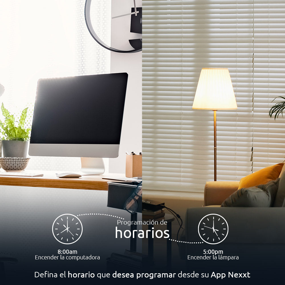 NEXXT SOLUTIONS NHP-D610 Enchufe Tomacorriente Inteligente WIFI 2 Tomas 100-240VAC 15A