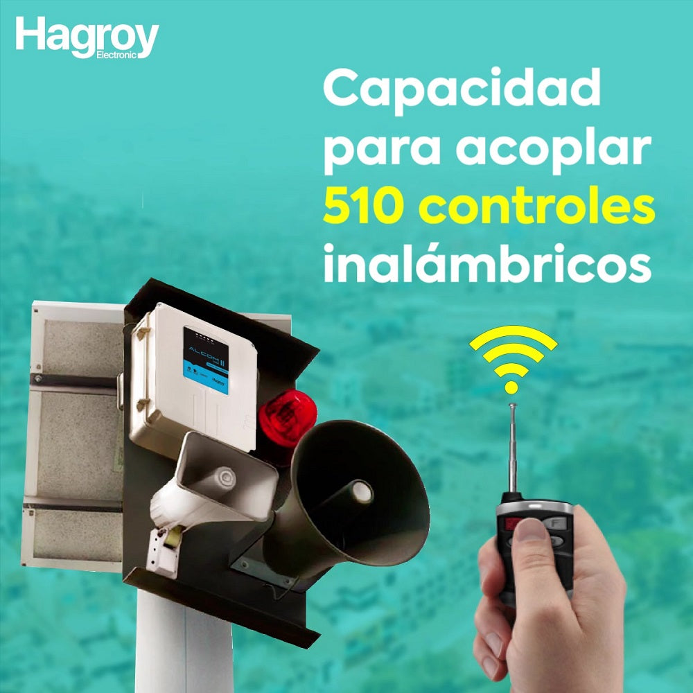 HAGROY HG-AC-ALMX4G  Alarma Comunitaria Smart ALCOM MAX 4G 2000 Usuarios APP iHagroy