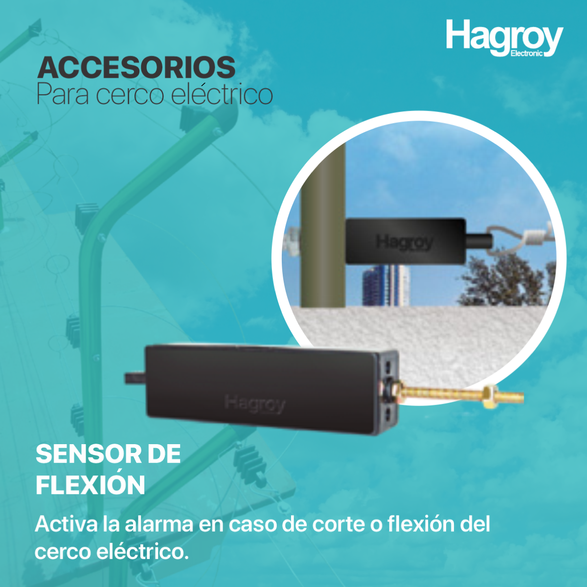 HAGROY HG-FM Sensor de Flexión con Microswitch. Trampas para Cerco Eléctrico