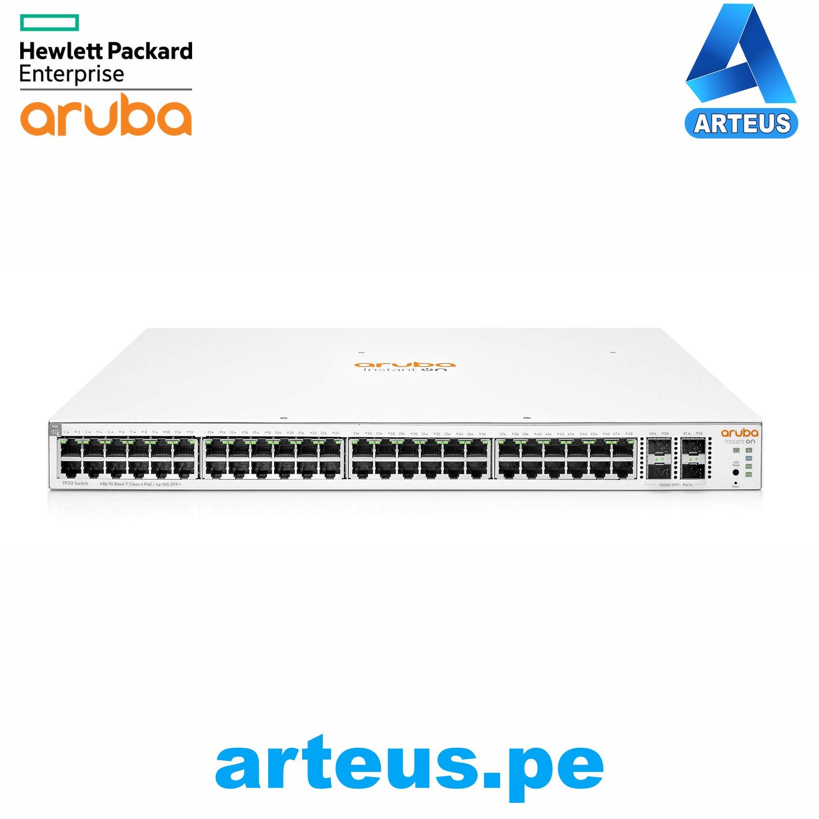 HPE ARUBA JL686B - Switch Aruba Instant On 1930 48G Class4 PoE 4SFP/SFP+ 370W - ARTEUS