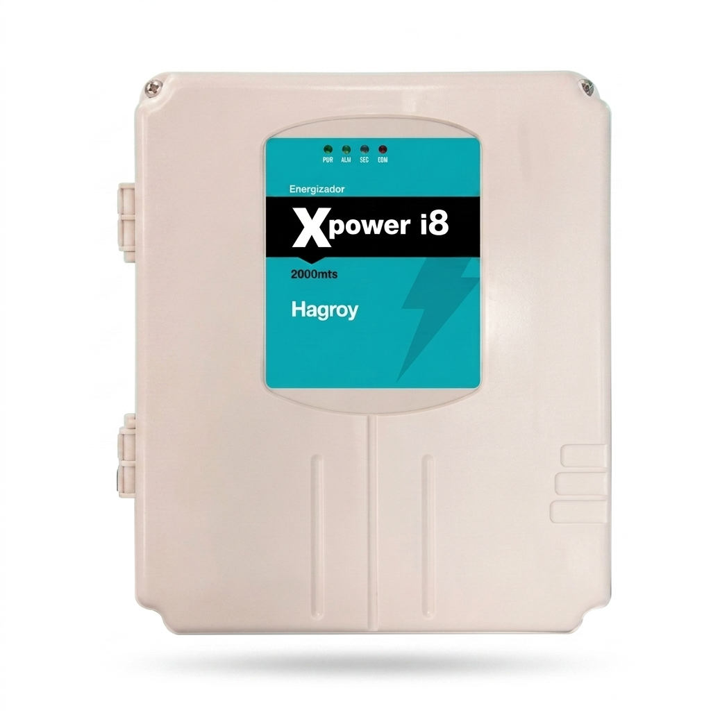 HAGROY KIT-XPOWERi8-2000 Kit de Cerco: Xpower i8, Sirena 30W, Batería 4A y Letrero