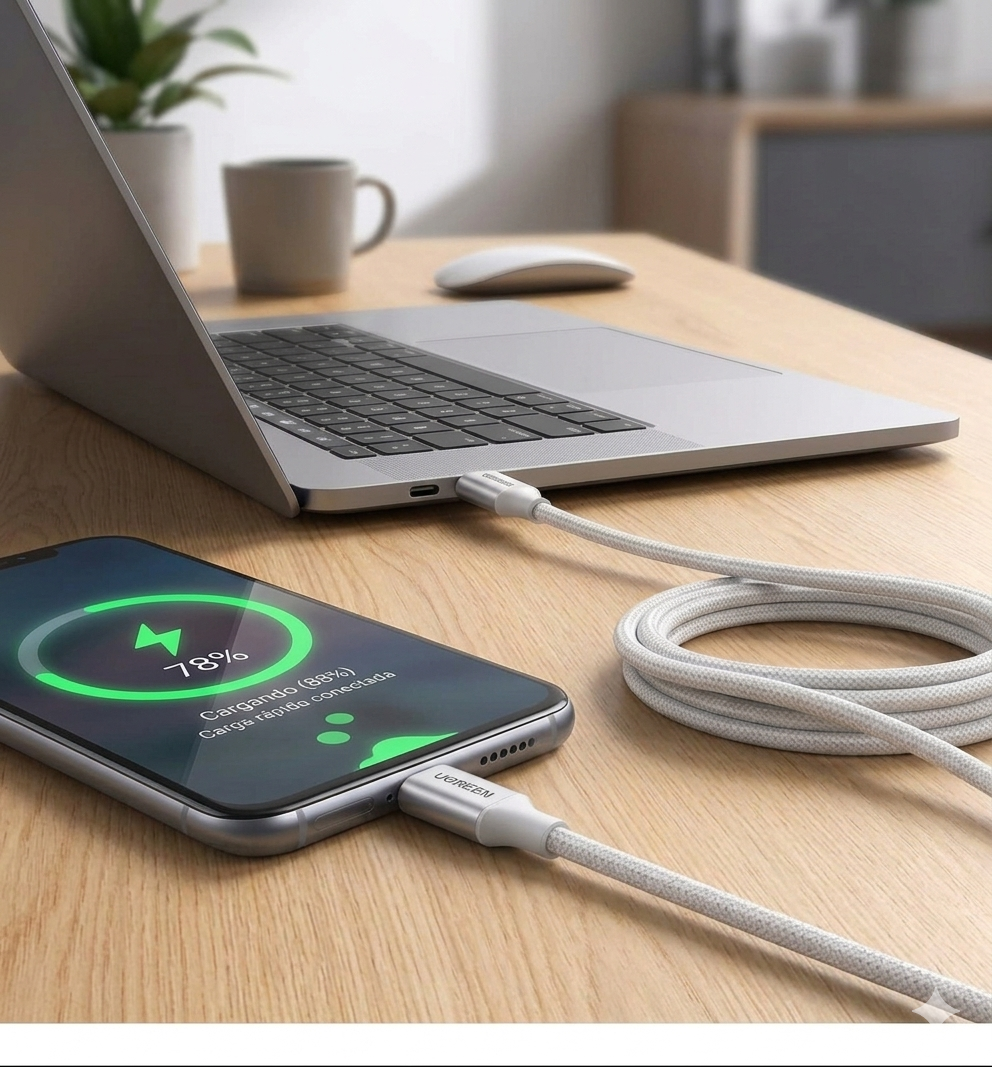 UGREEN  L501 35465 Cable USB-C a USB-C 1 m Gris