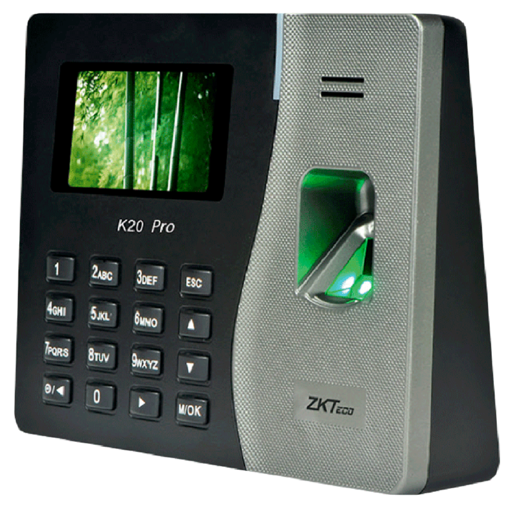 ZKTECO K20 PRO Control de Asistencia y Acceso con Lector de Huella, Tarjeta y PIN. Respaldo de Energía