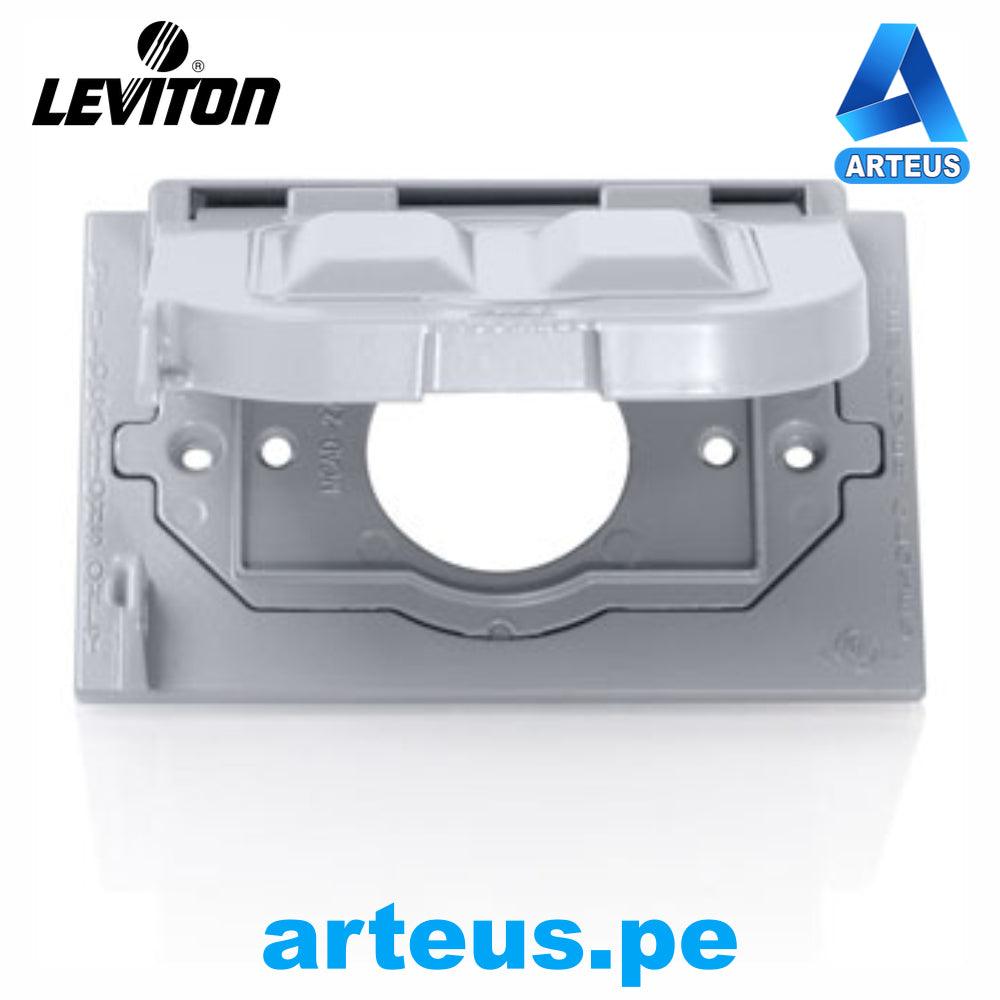 LEVITON 0WM1H-0GY - PLACA HERMETICA METALICA GRIS/T UNIVERSAL WEATHERPROOF - ARTEUS