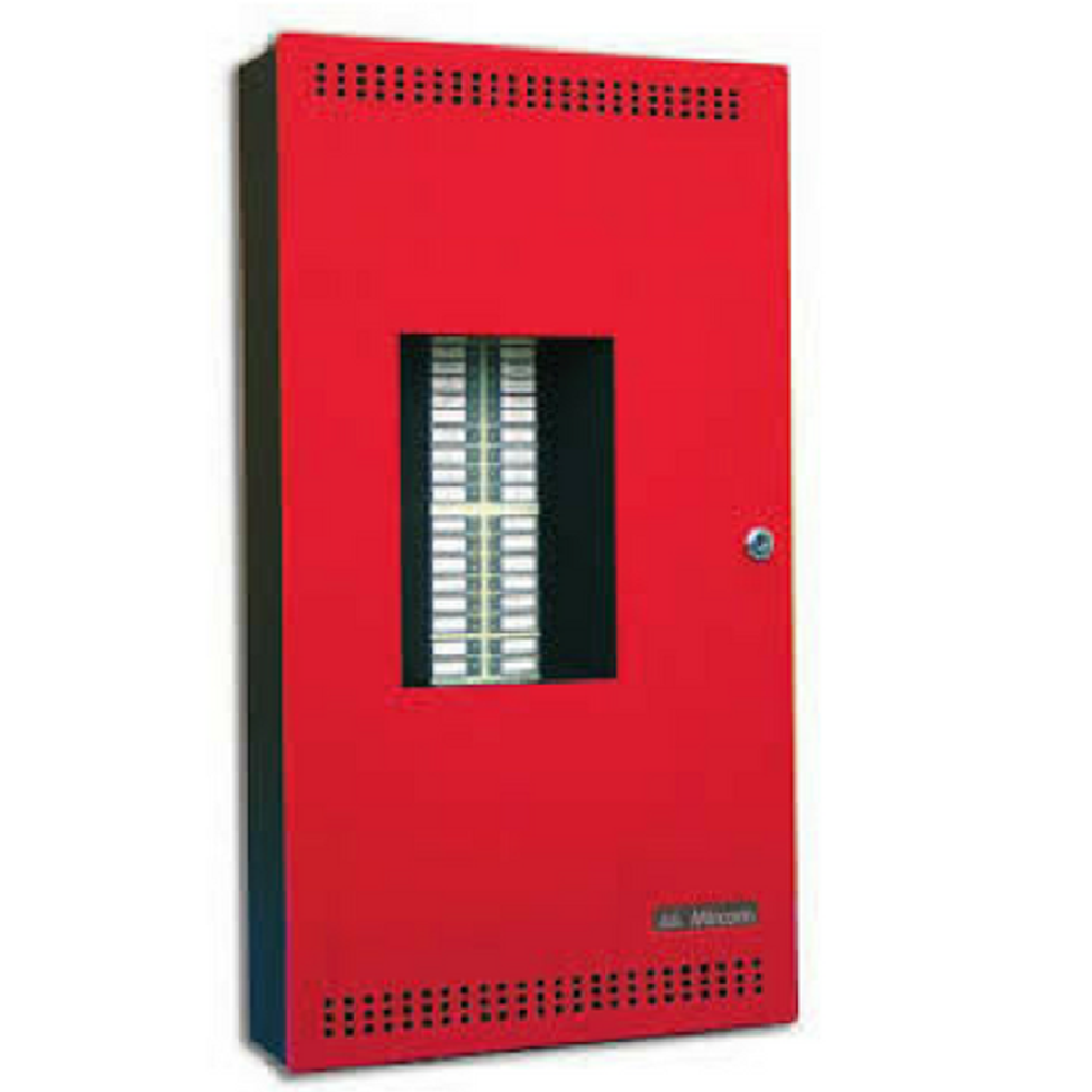 MIRCOM FA-301-8LDR Panel de alarma contra incendio convencional 8 zonas 24v 2 hilos