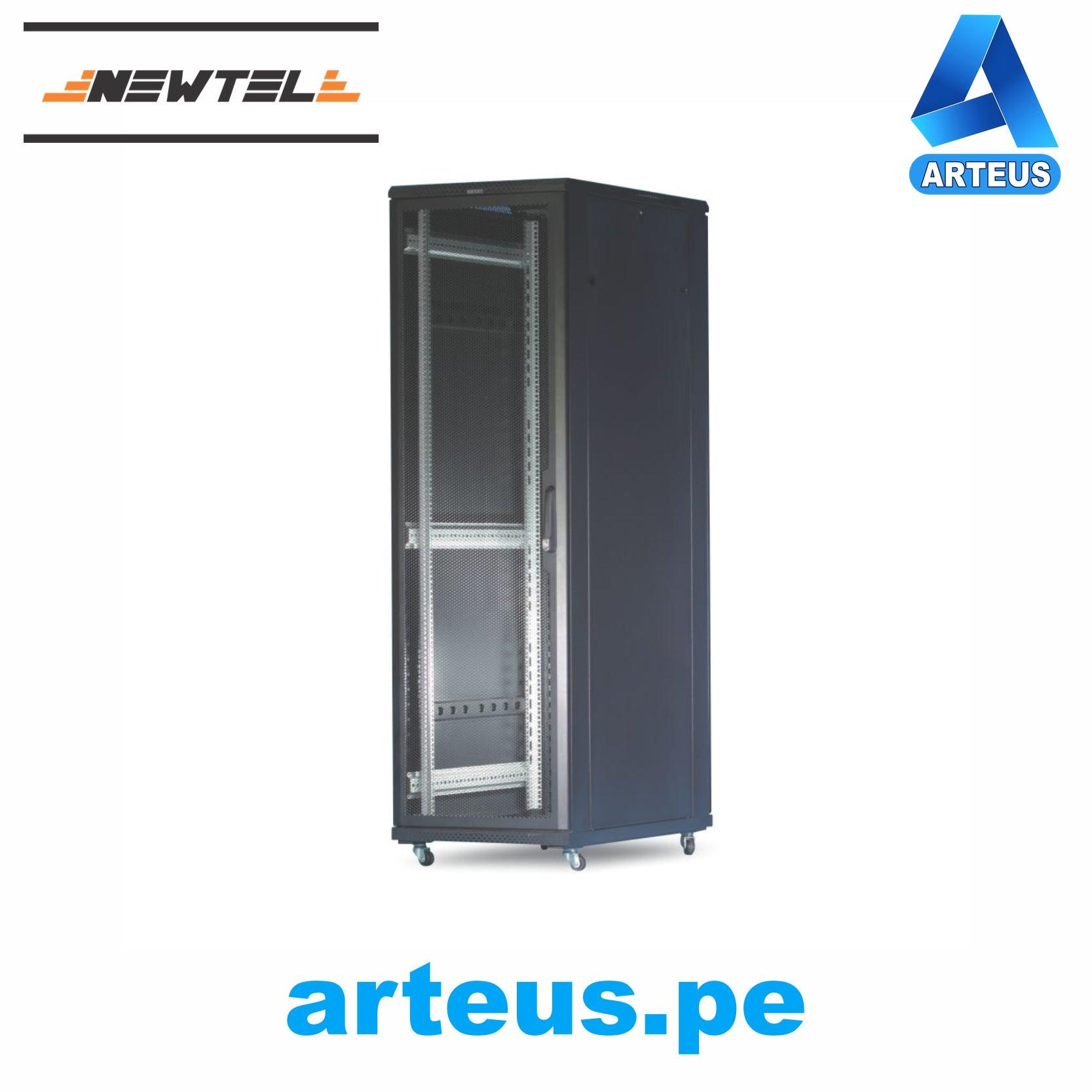 NEWTEL 22RU 60X960X120 - GABINETE DE PISO PUERTA METAL PERFORADO FRENTE Y POSTERIOR - ARTEUS