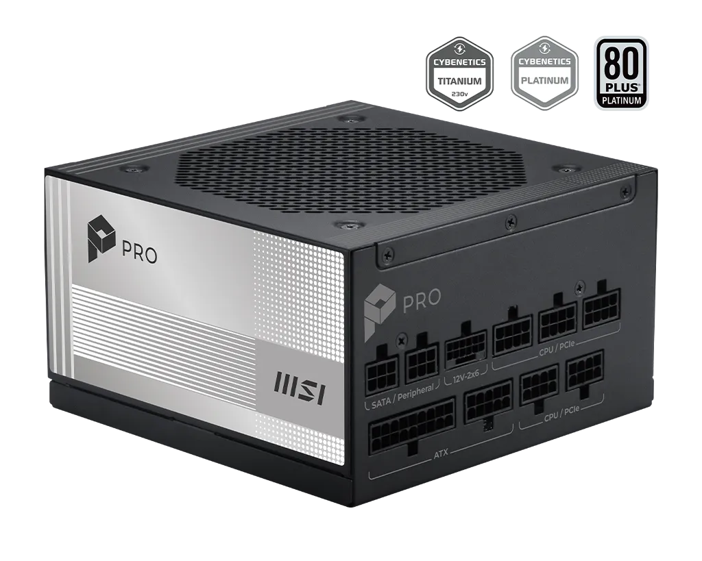 MSI PRO-A850PL-PCIE5 Fuente de Alimentación 80 PLUS Platino 850W