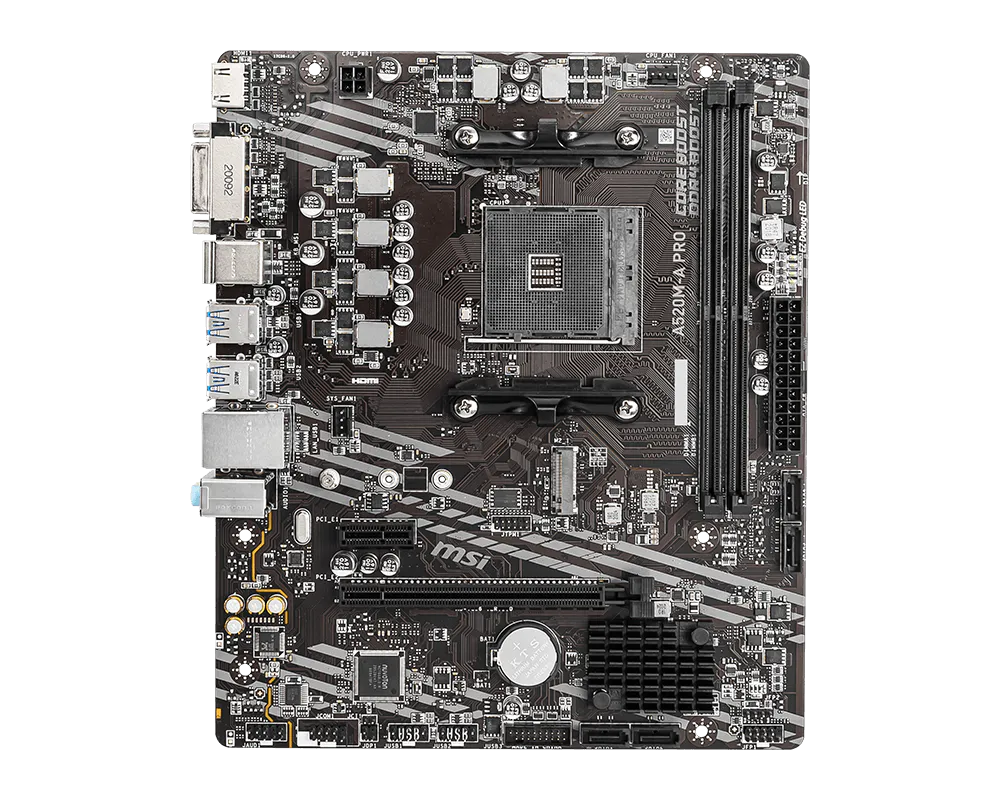 MSI A520M-A PRO Placa Madre Chipset AMD A520 Socket AMD AM4 mATX
