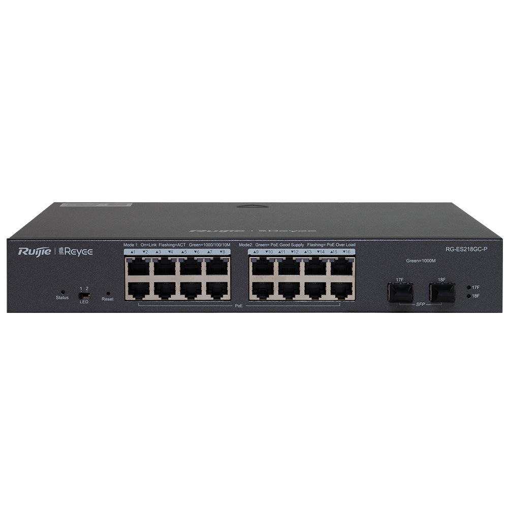 RUIJIE REYEE RG-ES218GC-P Switch 18 Puertos Gb con 16P PoE Cloud