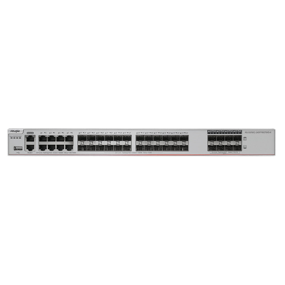 RUIJIE REYEE RG-S5760C-24SFP/8GT8XS-X Switch Core 24 Puertos SFP +8Uplink 10G L3 Cloud