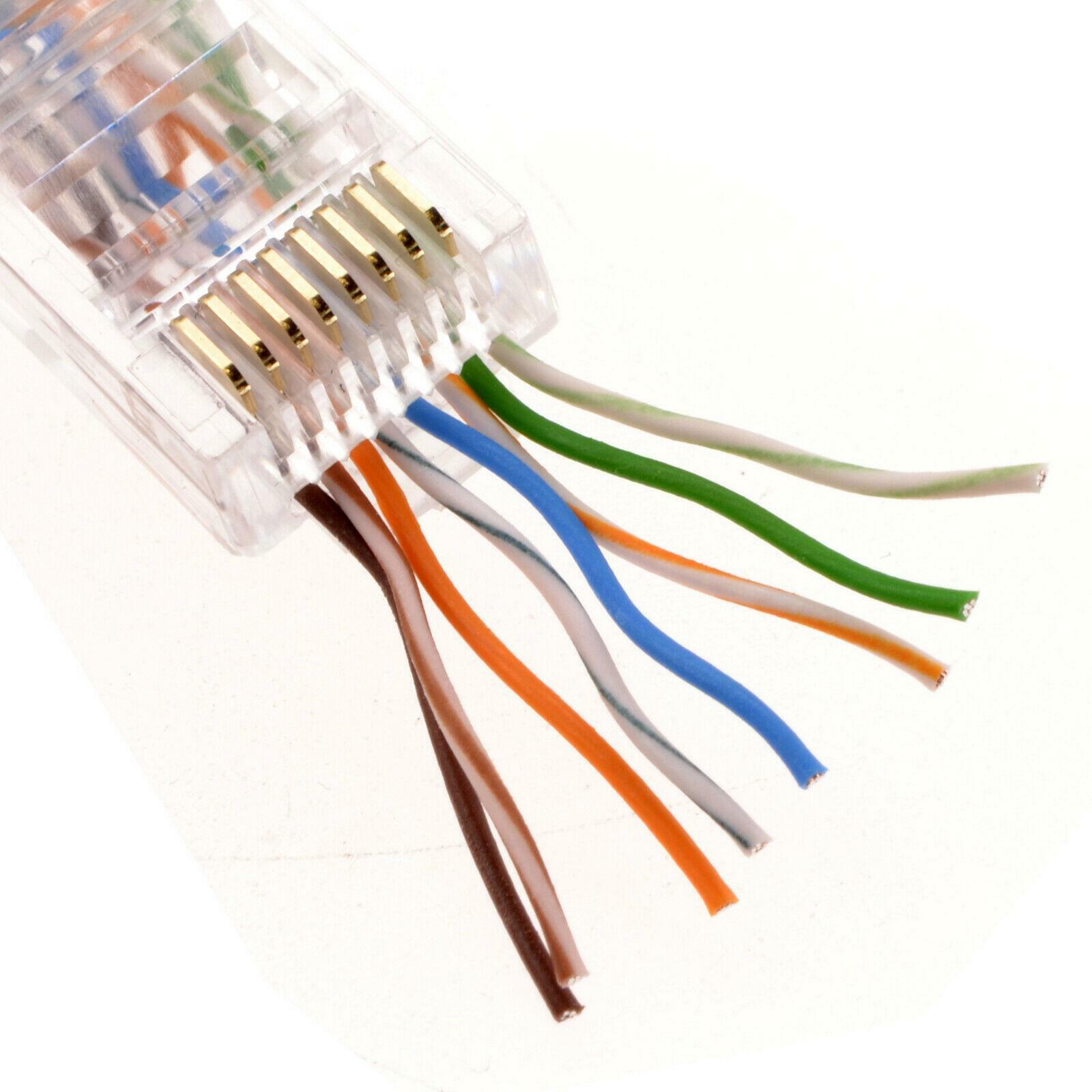 SATRA 0101040002 Conector EZ Plug RJ45 Cat5e Caja de 100 unidades