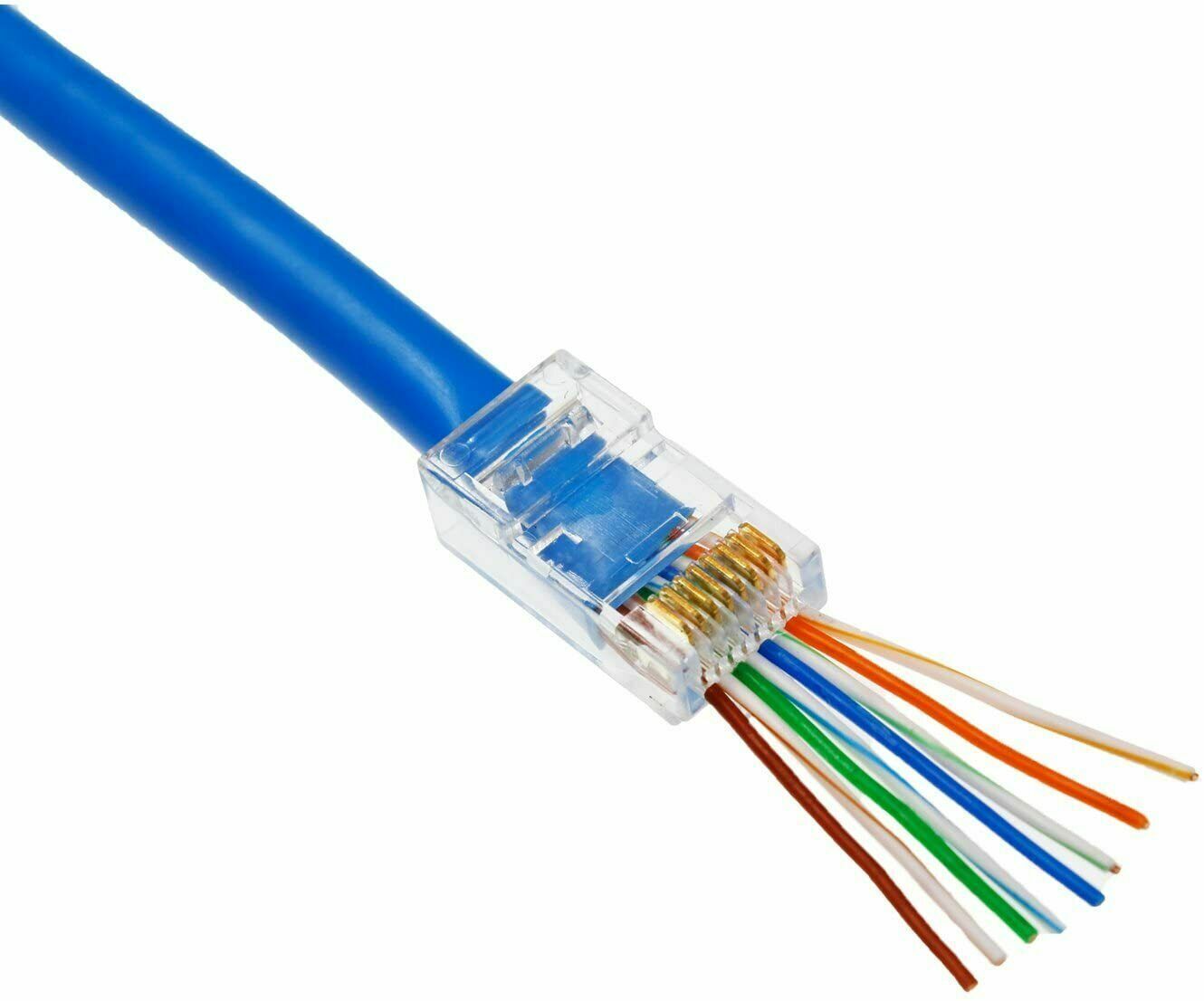 SATRA 0101040002 Conector EZ Plug RJ45 Cat5e Caja de 100 unidades