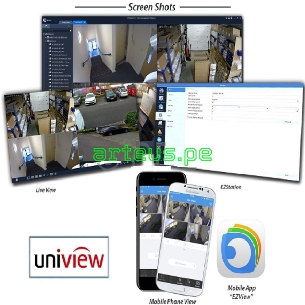 UNIVIEW NVR301-08S3 NVR grabador de 8 canales 4K 64Mbps 1HDD hasta 8TB