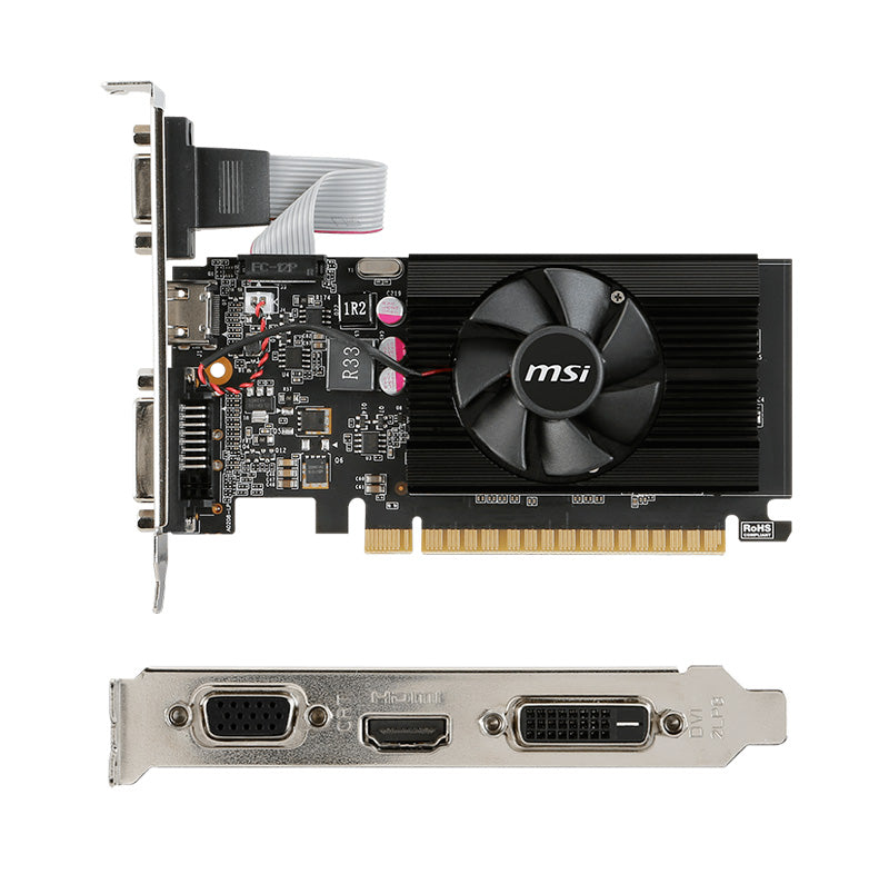 MSI GT 710 2GD3 LP Tarjeta de Video Nvidia GeForce GT 710 2GB DDR3 PCI-e 2.0