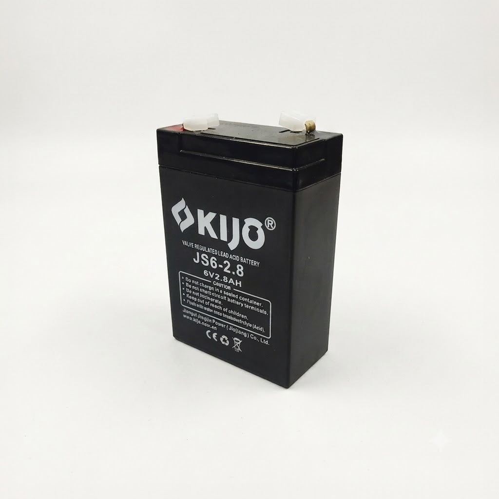 KIJO JS6-2.8AH Bateria 6V-2.8AH Seca AGM para UPS y Paneles Solares 9.7x6.6x3.3cm