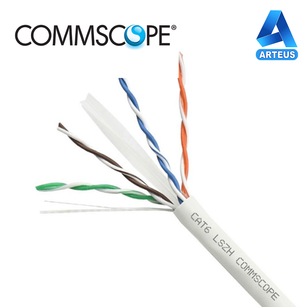 COMMSCOPE 884017814 /10, Cable utp cat 6 lszh-3 Blanco Rollo 305mts cei 60332-3-22 4p 23awg - ARTEUS