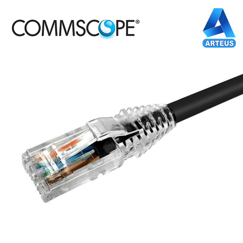 COMMSCOPE NPC06UVDB-BK010F, Cable patch cord utp multifilar rj-45 cat6 3.0mts negro - ARTEUS