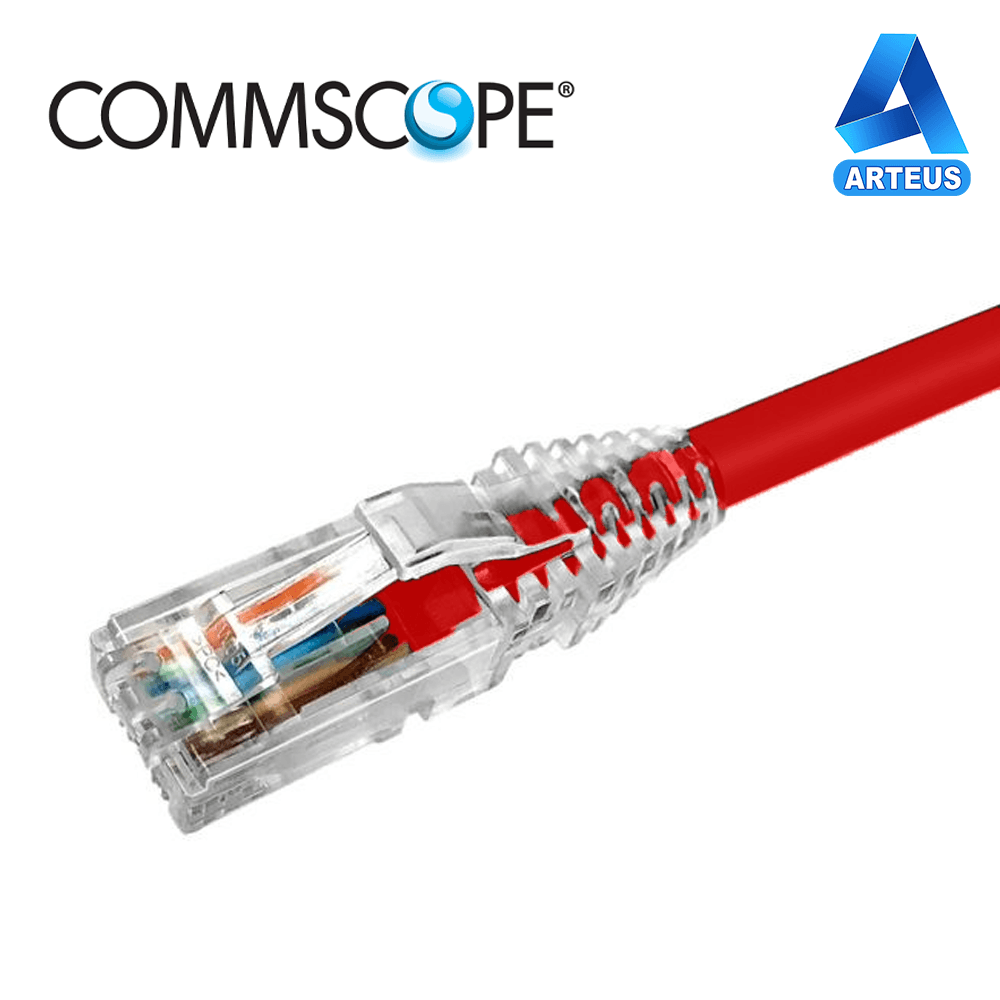 COMMSCOPE NPC06UZDB-RD003M, Patch cord cat 6 - u/utp 24 awg lszh |3 mtrs rojo - ARTEUS