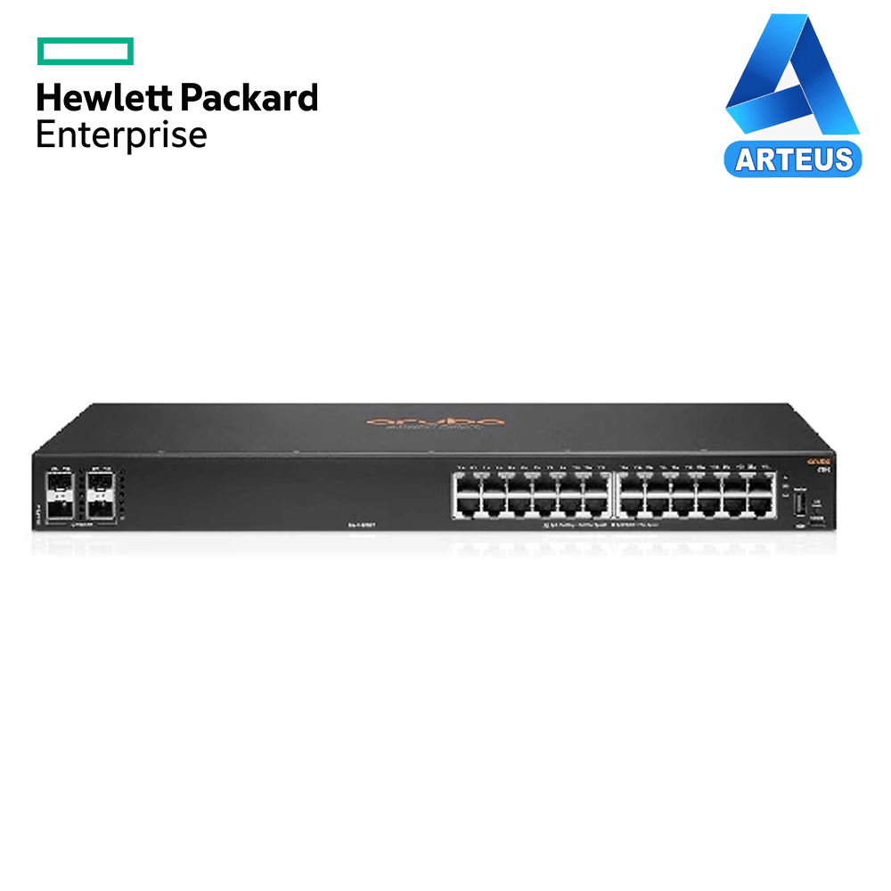 HPE ARUBA JL678A - Switch Aruba 6100 24G 4SFP+ / 24 x Puertos 10/100/1000BASE-T / 4 x puertos 1G/10G SFP - ARTEUS
