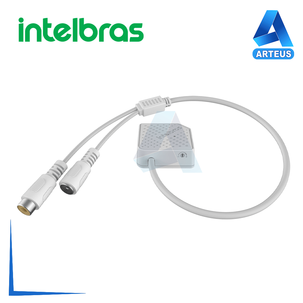 Micrófono de alta fidelidad para cámaras de seguridad, color blanco, conectores dobles