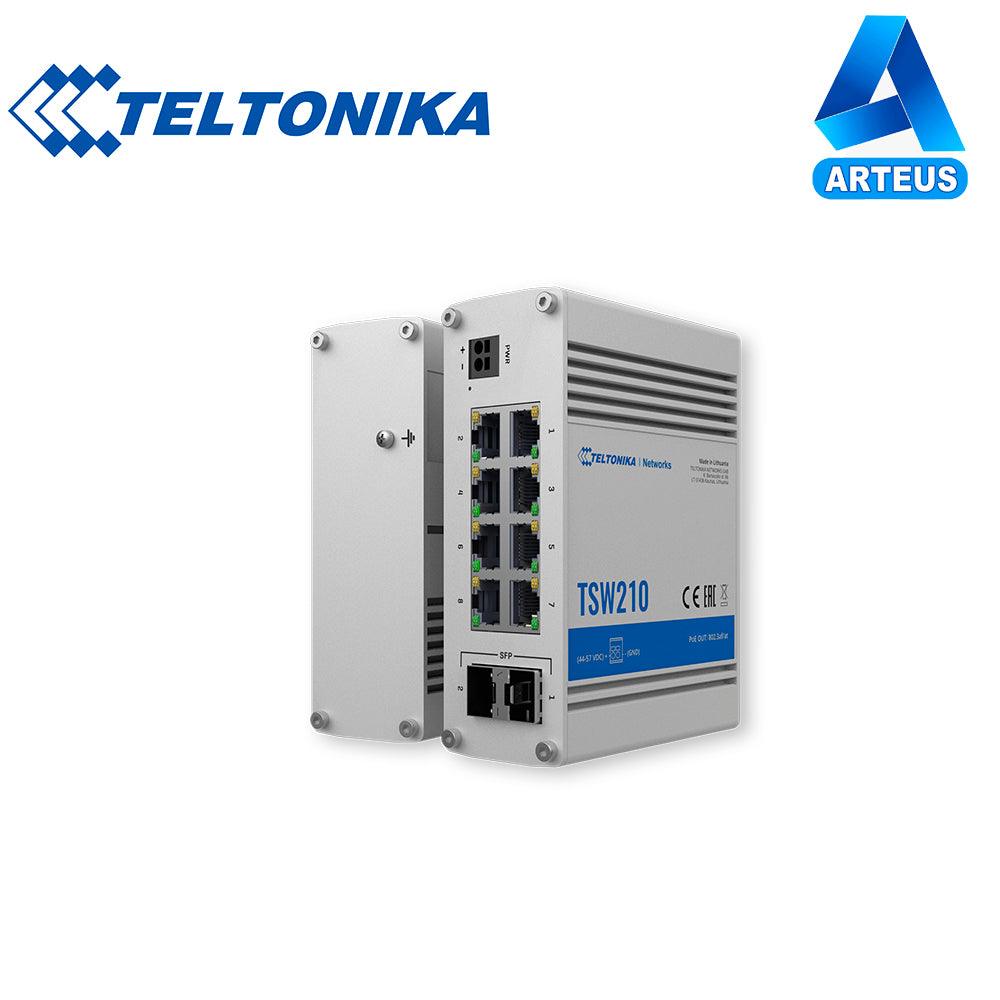 TELTONIKA TSW210 - SWITCH INDUSTRIAL NO-ADMINISTRABLE 8 PUERTOS GIGABIT, 2PUERTOS SFP - ARTEUS