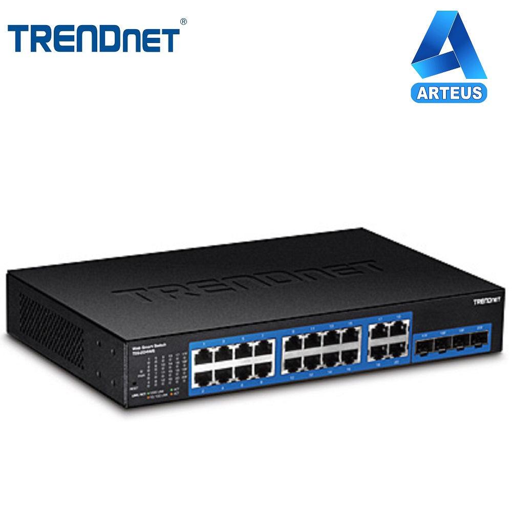 Switch TRENDnet de 20 puertos Gigabit con 4 ranuras SFP para redes empresariales