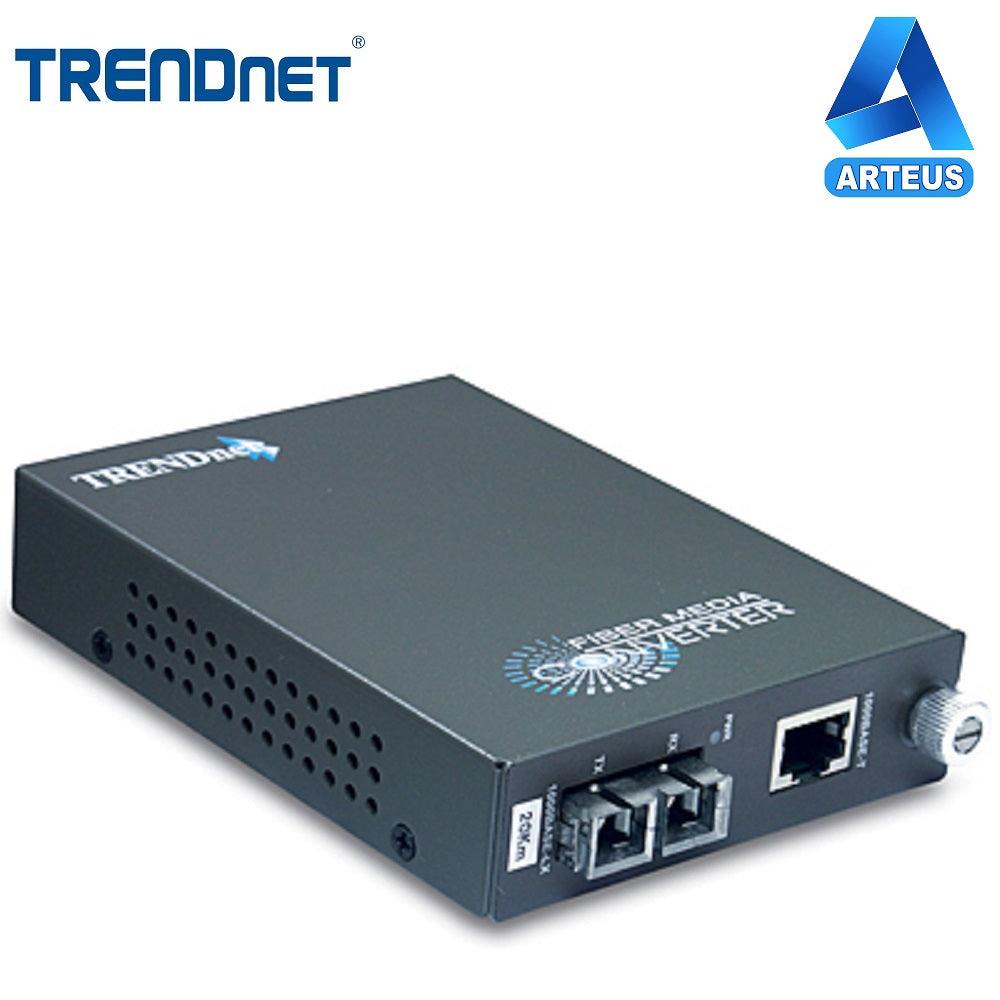 Convertidor de fibra óptica monomodo SC 1000Base-T a 1000Base-FX, puerto Ethernet y SC, color negro