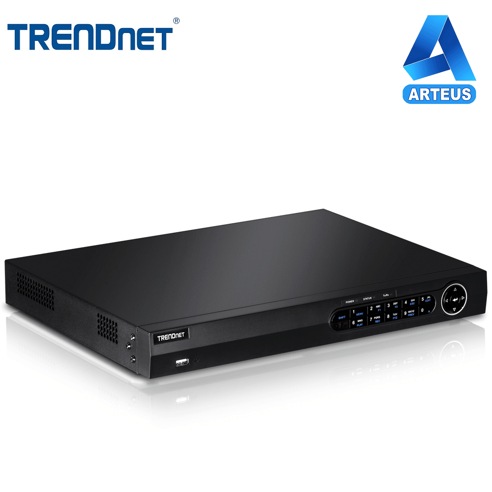 NVR de 8 canales HD PoE TRENDnet, grabador de video en red para seguridad electrónica